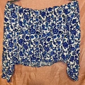 Divided from H&M off the shoulder floral crop top